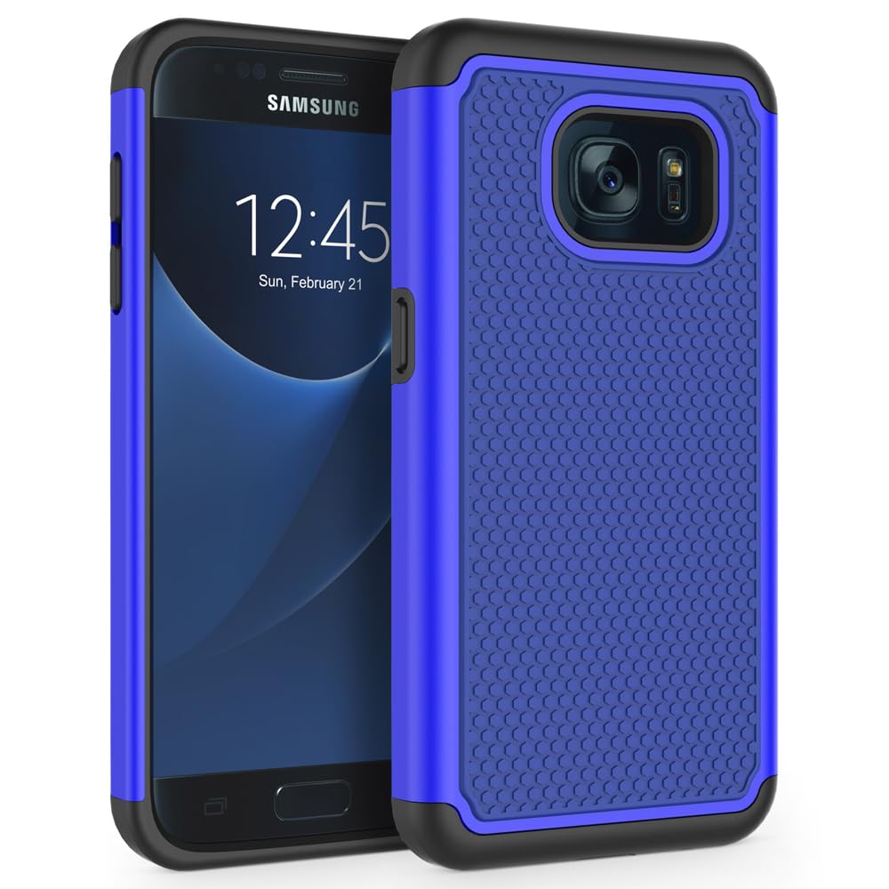 SYONERfor Galaxy S7 Case, [Shockproof] Defender Protective Phone Case Cover for Samsung Galaxy S7 (5.1", 2016) [Dark Blue]