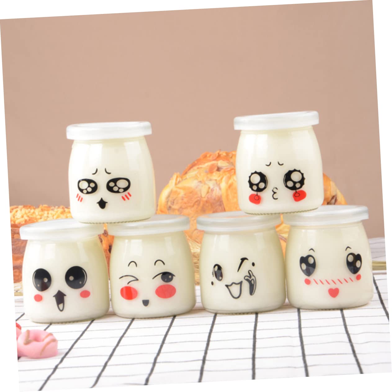 Cabilock 10 Piezas Frascos De Mermelada Tarro Sellado Tarros De Gelatina Tarros De Conservas Mini Tazas De Mousse Pequeña Botella De Leche Pequeño Alimento Tarro De Comida