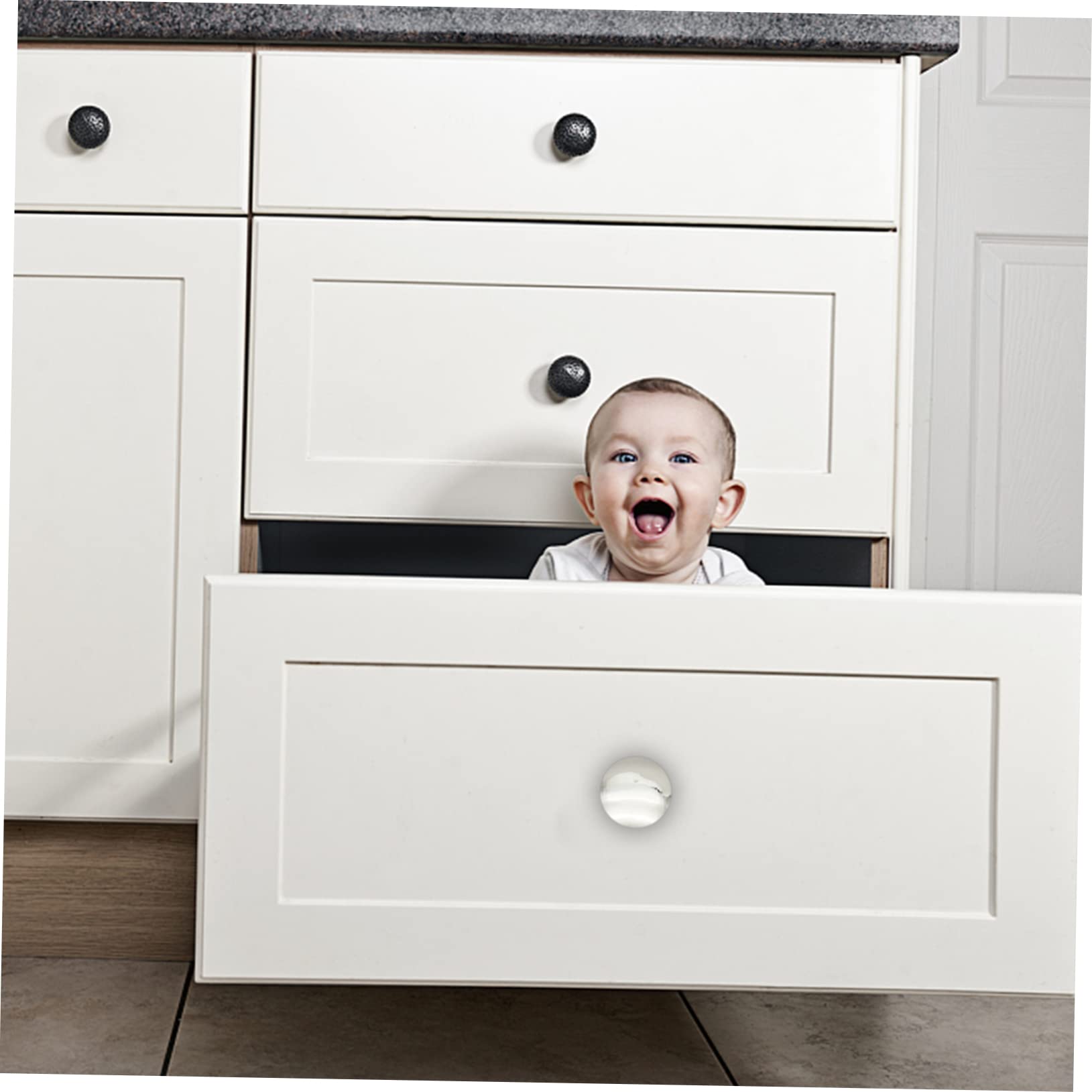 Lurrose 30 Pomelli per Armadi in Lega di Zinco e Alluminio, Argento, Facili da Installare, Eleganti per Cassetti e Mobili