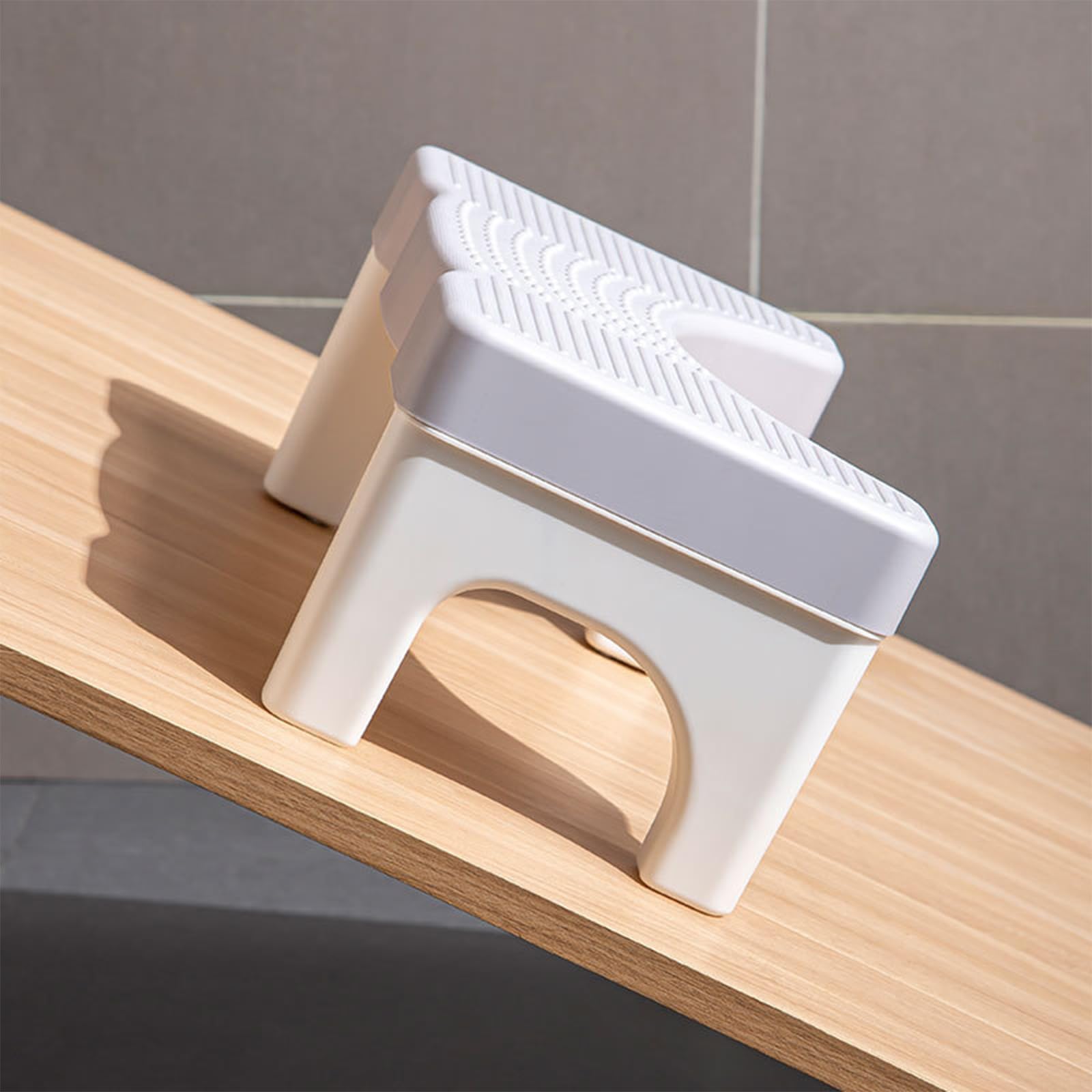 Toilettenhocker Erwachsene | Ergonomischer WC-Hocker gegen Hämorrhoiden, Verstopfung & Reizdarmsyndrom | Anti-Rutsch, 16 cm Höhe für gesunde Hockstellung | Leicht & Platzsparend 39x22x16 cm