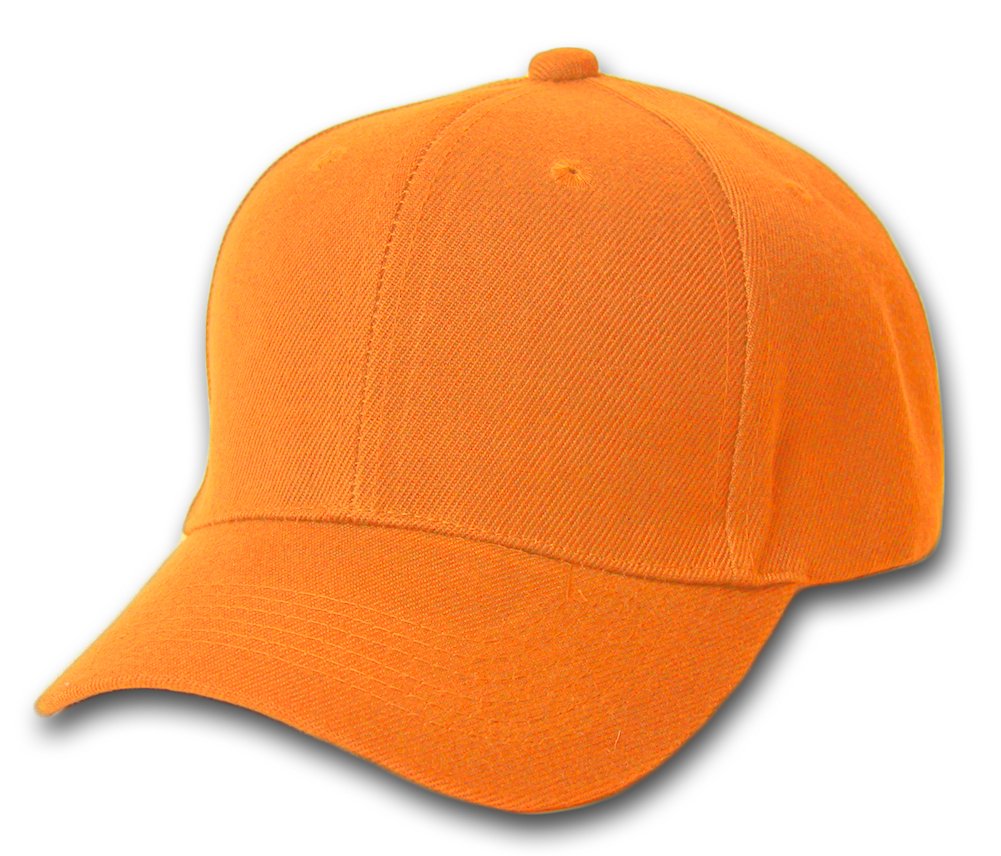 TOP HEADWEARPlain Summer Baseball Cap Hat- Orange