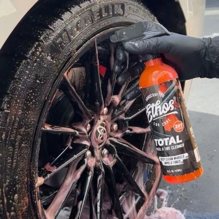 Ethos Handcrafted Car Care Total Wheel & Tire Cleaner - Professional All-In-One Solution for Sparkling Wheels & Tires | Dissolves Brake Dust, Dirt, and Grime | Safe for All Factory Finishes - Image 3