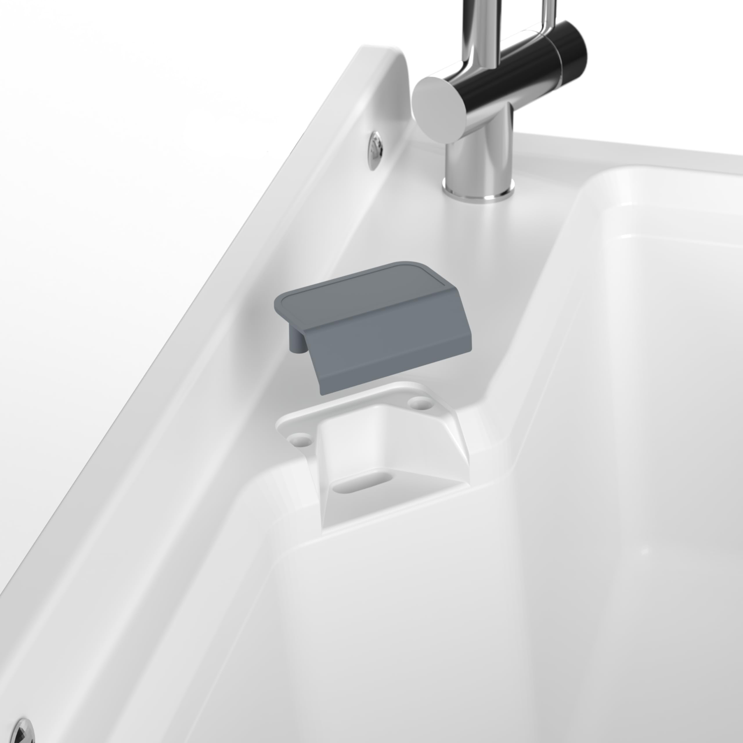 Adventa: Lavabo Multiuso Vela in resina di PP, Installazione a parete, Facile da montare, Kit di scarico incluso, Resistente, Indoor e Outdoor, 60 x 45 x 25 cm, Bianco