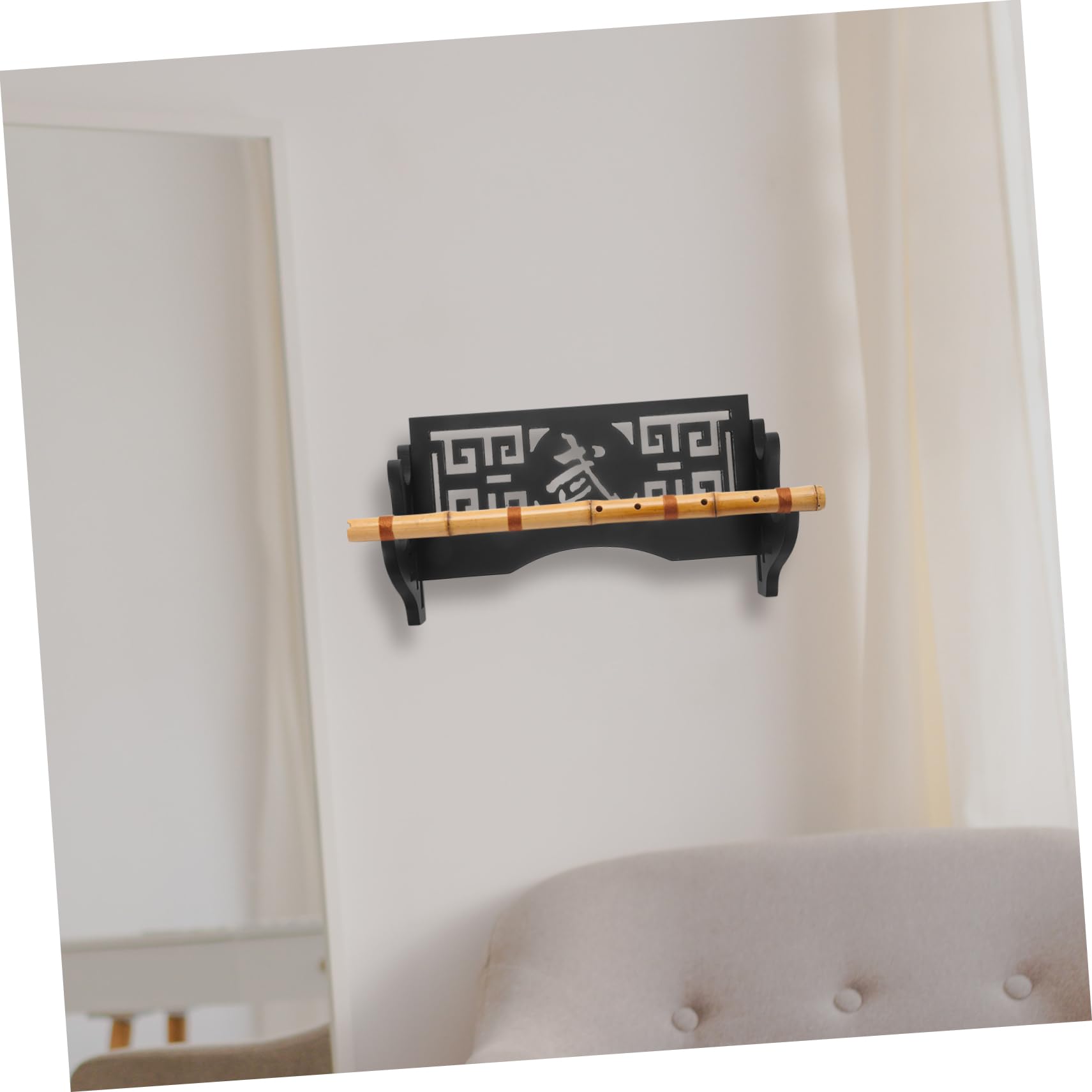 Healifty Soporte de Pared para Espada de Madera, Montaje Retro Negro, Diseño Ahorrador de Espacio para Áreas de Entrenamiento y Exhibición
