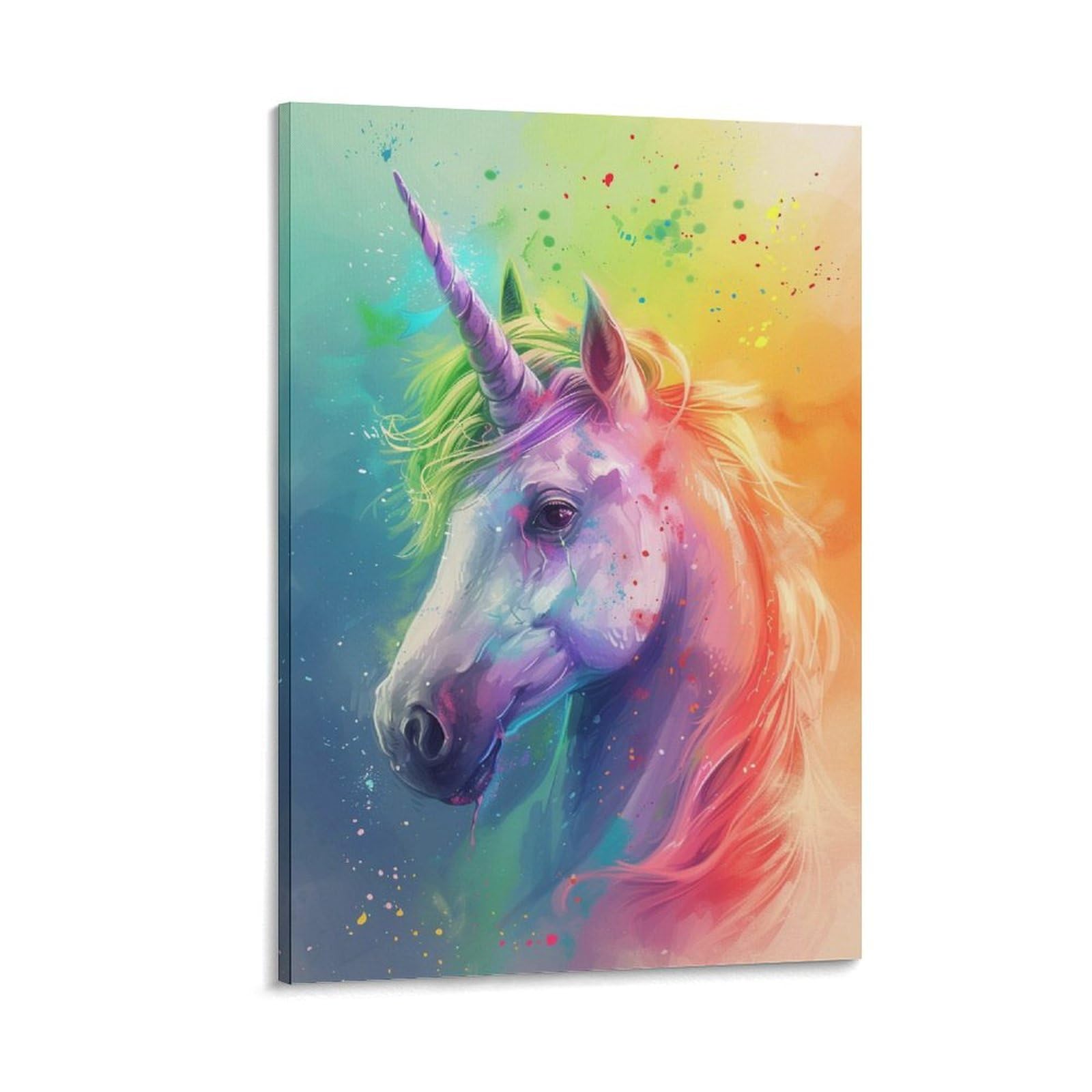 ユニコーン　絵画　壁掛け Amazon.co.jp: 絵画 カラフルなユニコーンインテリア 絵画 動物
