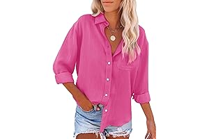 Women's Pink Button-Down Shirt: The Epitome of Casual Elegance