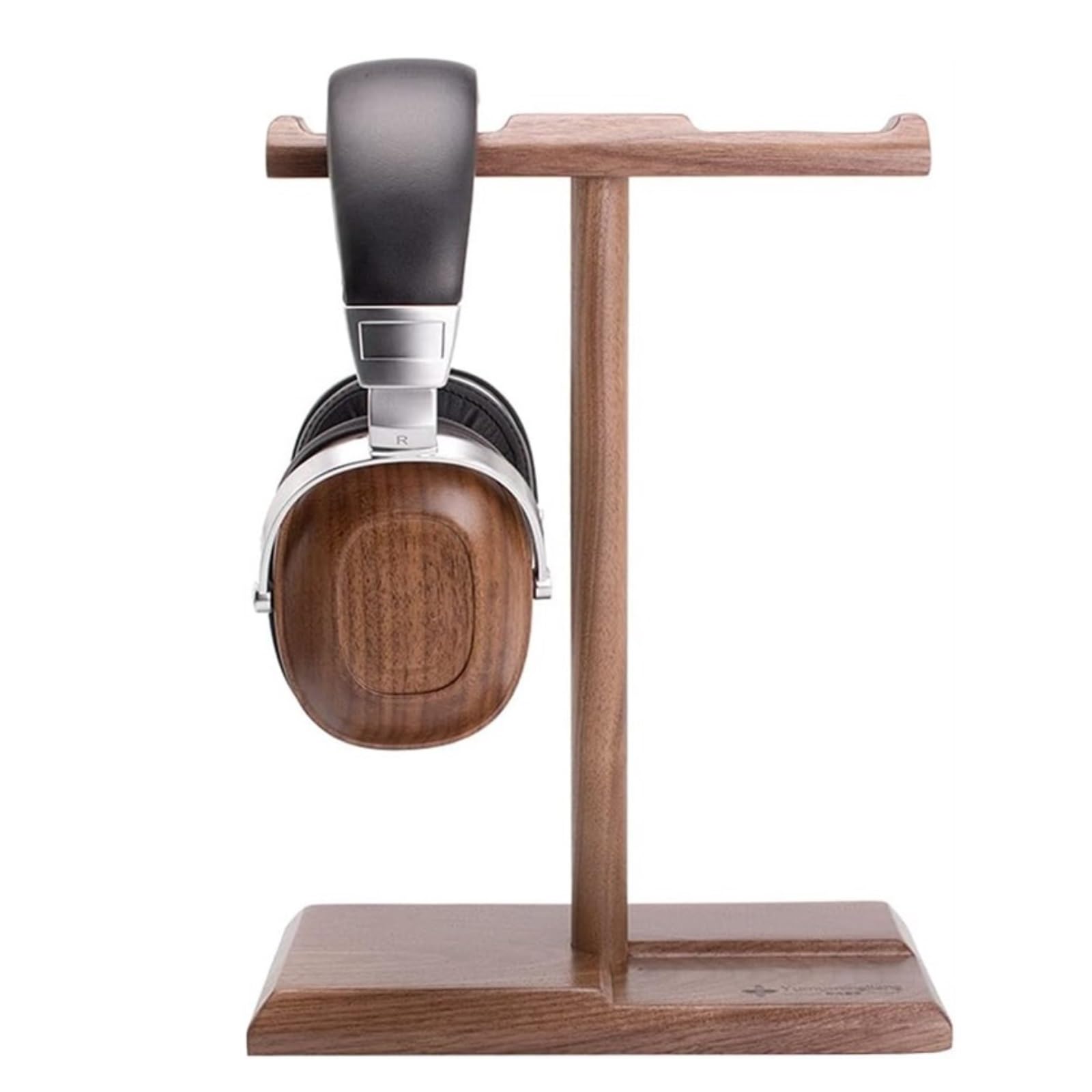 Gaming Accessori Supporto per Cuffie in Noce A Doppia Sospensione Supporto per Cuffie Verticale da Tavolo Accessori da Tavolo da Gioco Stand Over-Ear da Gioco