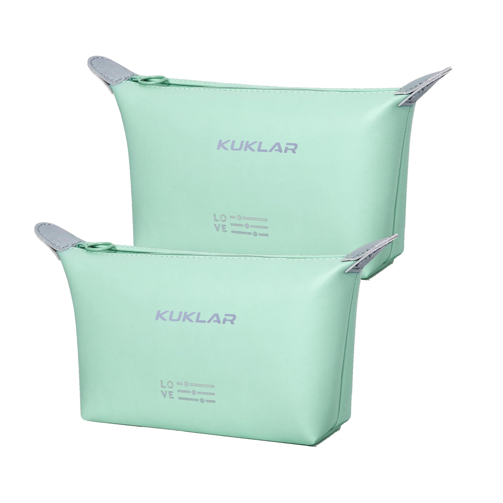 kuklar Small Pouch Toiletry Bag for Women Waterproof Makeup Pouch for Purse Travel Portable Zip Pouch Aesthetic Bag Pack of 2 (Mint Green)-picture-18