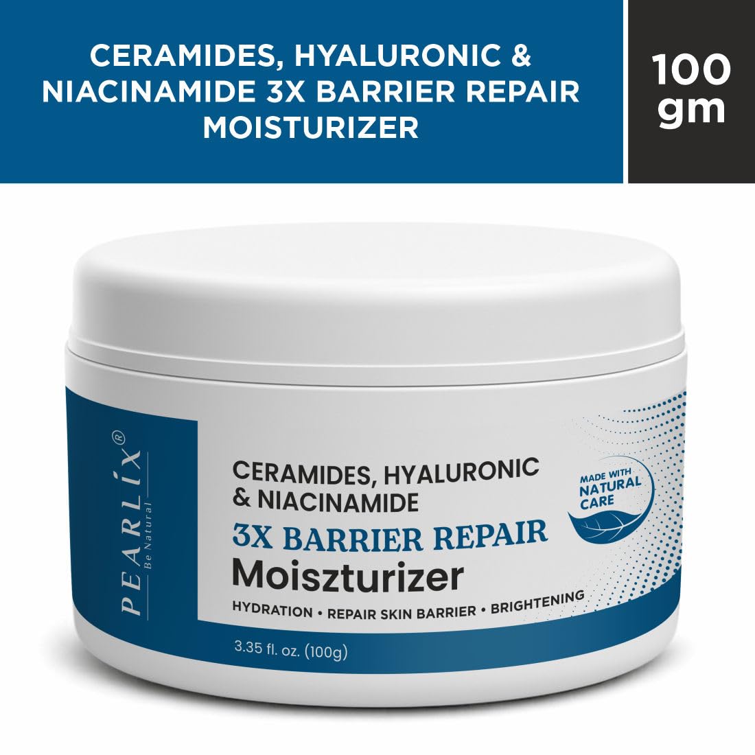 PEARLIX BE NATURAL Ceramides, Hyaluronic & Niacinamide 3X Barrier