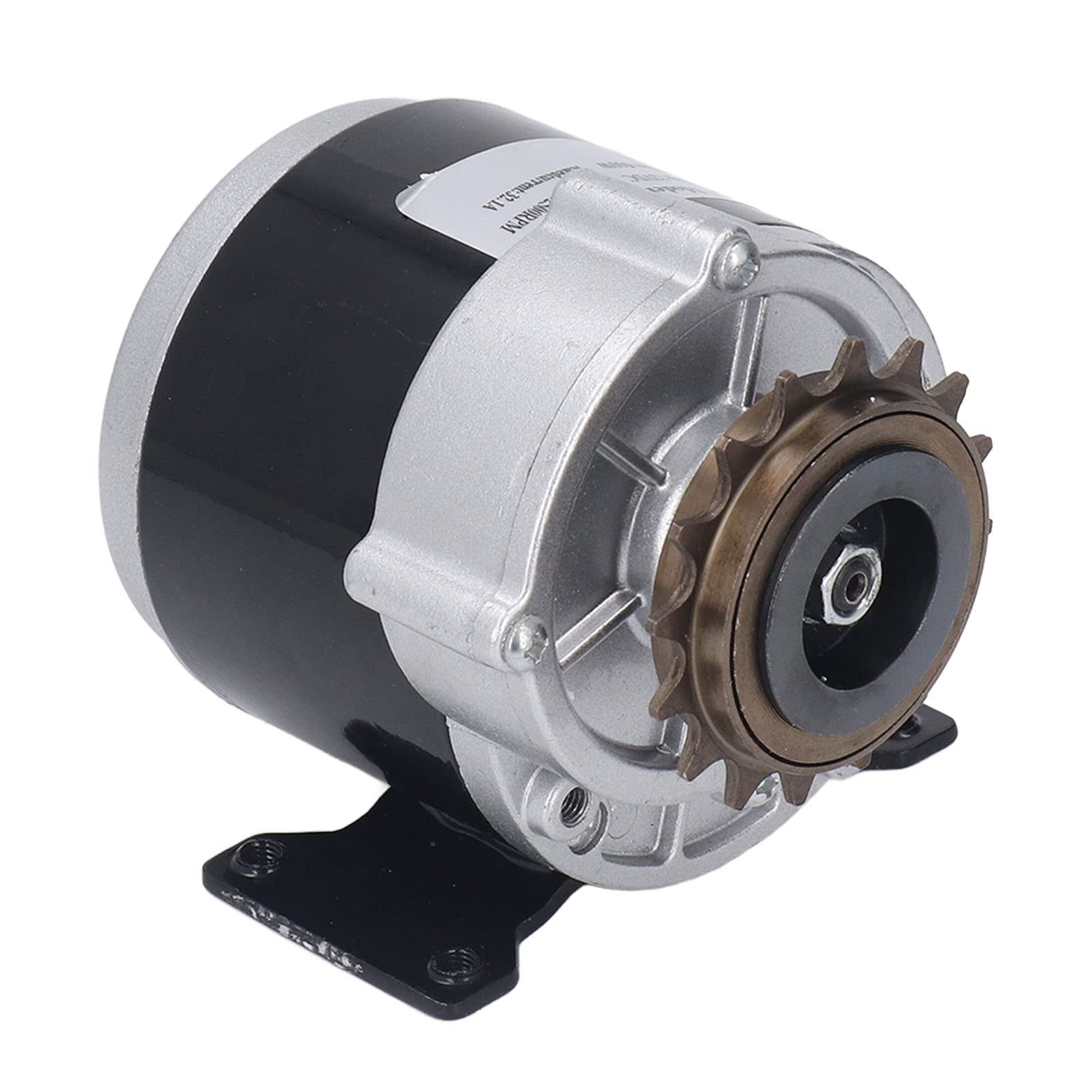 BuyWeek Motore Elettrico Spazzolato Motoriduttore, DC 12V 500W 2500 RPM 16 Denti in Lega di Alluminio per Bici Elettrica
