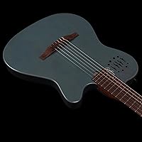 Vista 10 de Godin Guitarra eléctrica de cuerpo hueco de 6 cuerdas, derecha, azul Arctik (052387)