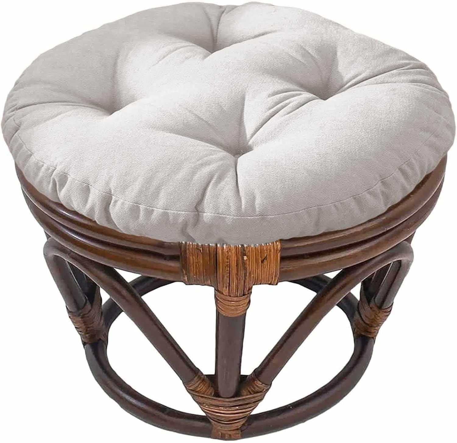 QUTBAG Round Tatami Seat Pads, Papasan Footstool Cushion