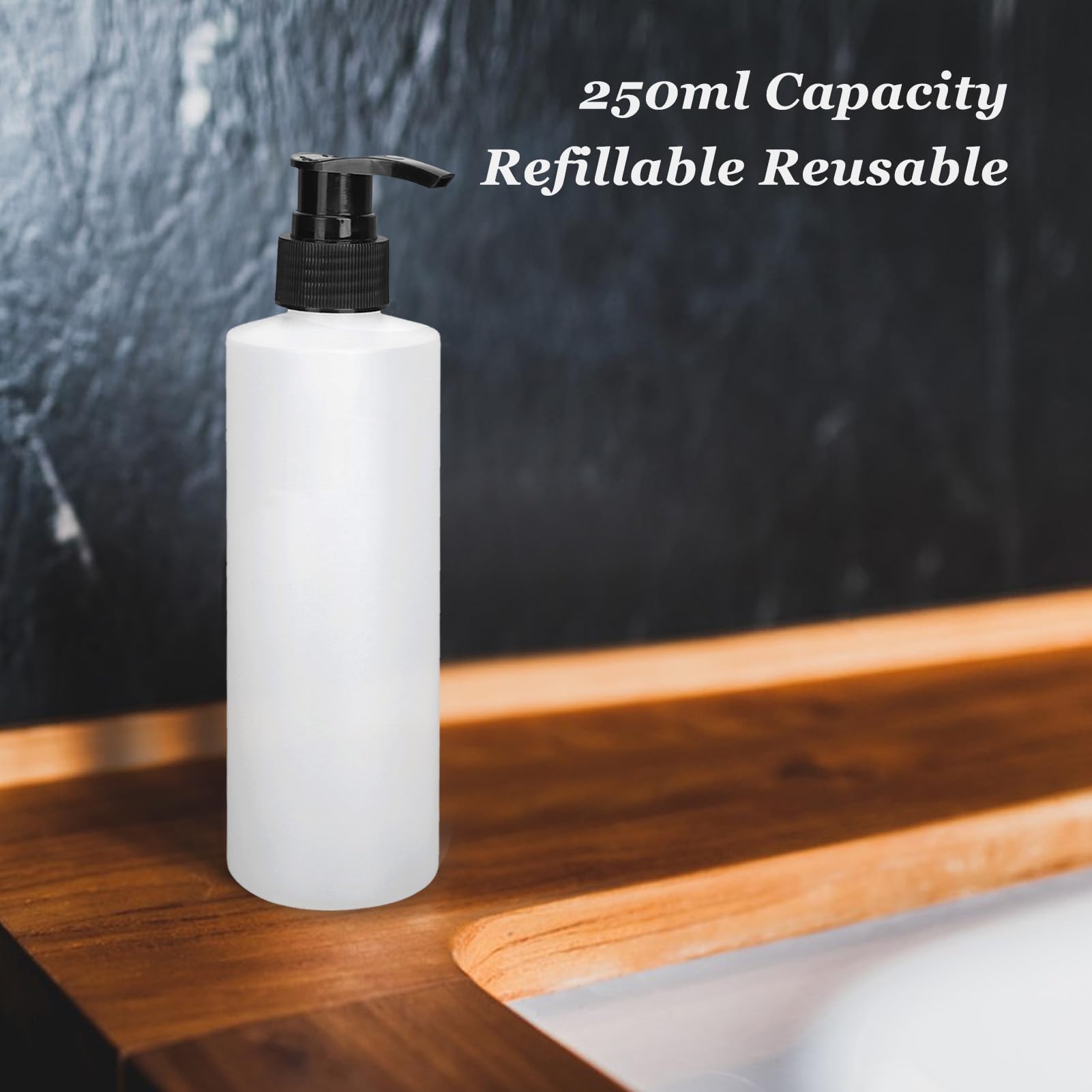 Yinhing Dozownik pompy wielokrotnego napełniania, dozownik olejku do masażu 2 sztuki 250 ml do podgrzewacza oleju, odpowiedni do kremów, balsamów, szamponów, balsamów