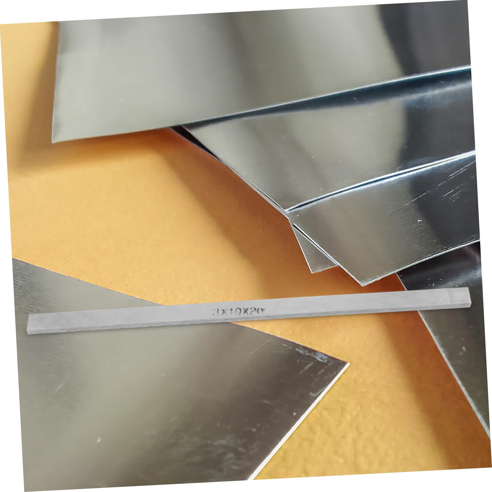 NUOBESTY Barra in Bianco 3x10x200mm per Artigianato e Fabbricazione Coltelli, Barra Piatta Metallo per Lavorazioni Fai da Te, Resistente e Versatile per Uso Professionale