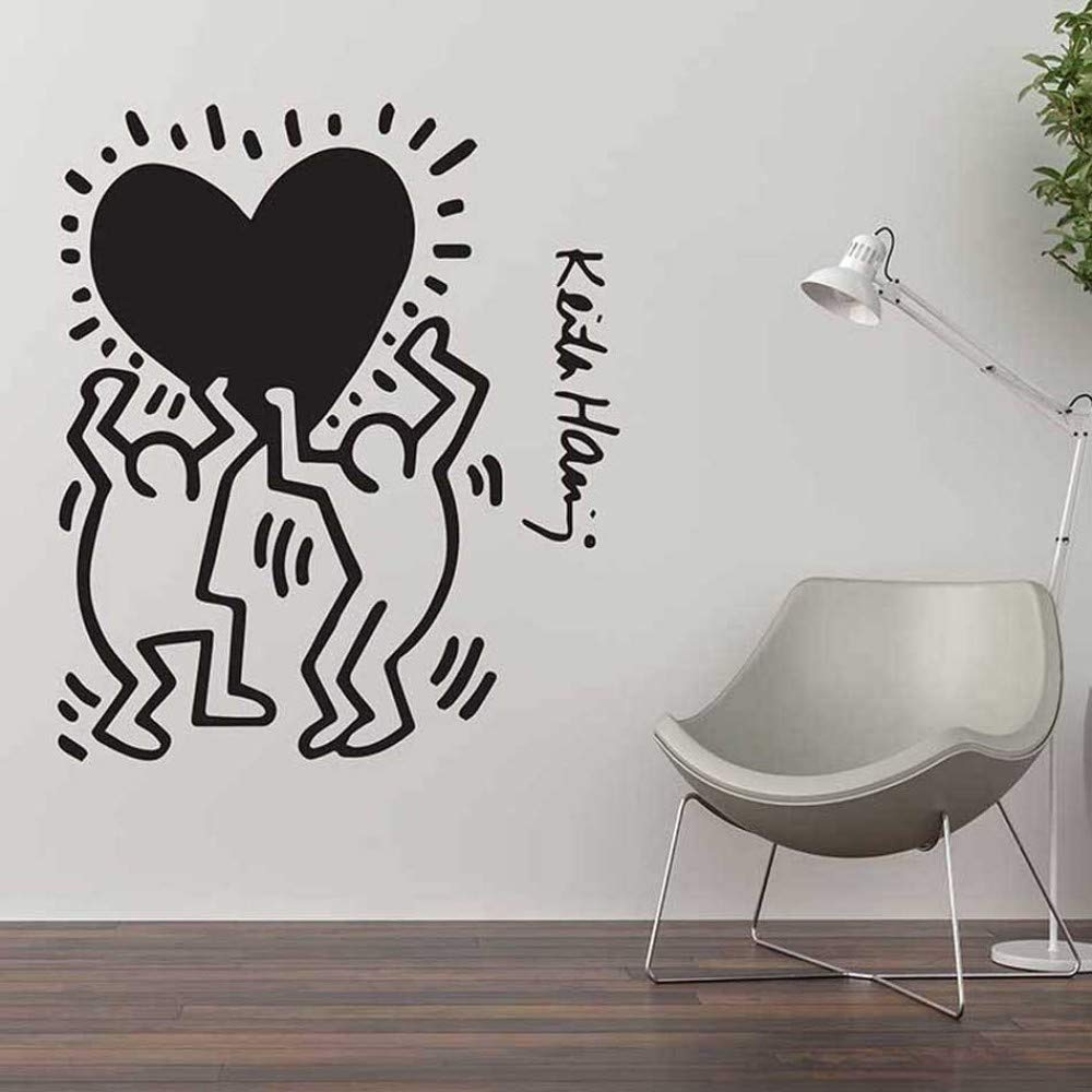 Keith Haring Wall Sticker for Kids Room Decorations Living Room Home Decor Mural Christmas Window Decal Bedroom Nurser 1 57X58CM