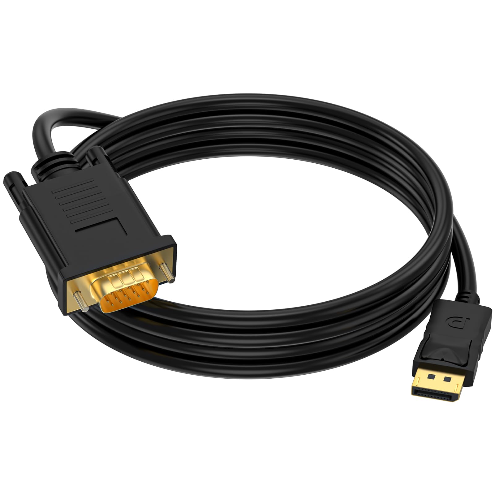 (in) DisplayPort to (Out) VGA Adapter DP to VGA Cable Male to Male Gold-Plated for Computer, Laptop, Monitor, TV, Projector (NOT Bidirectional) (3 FT-1PACK)-image-44