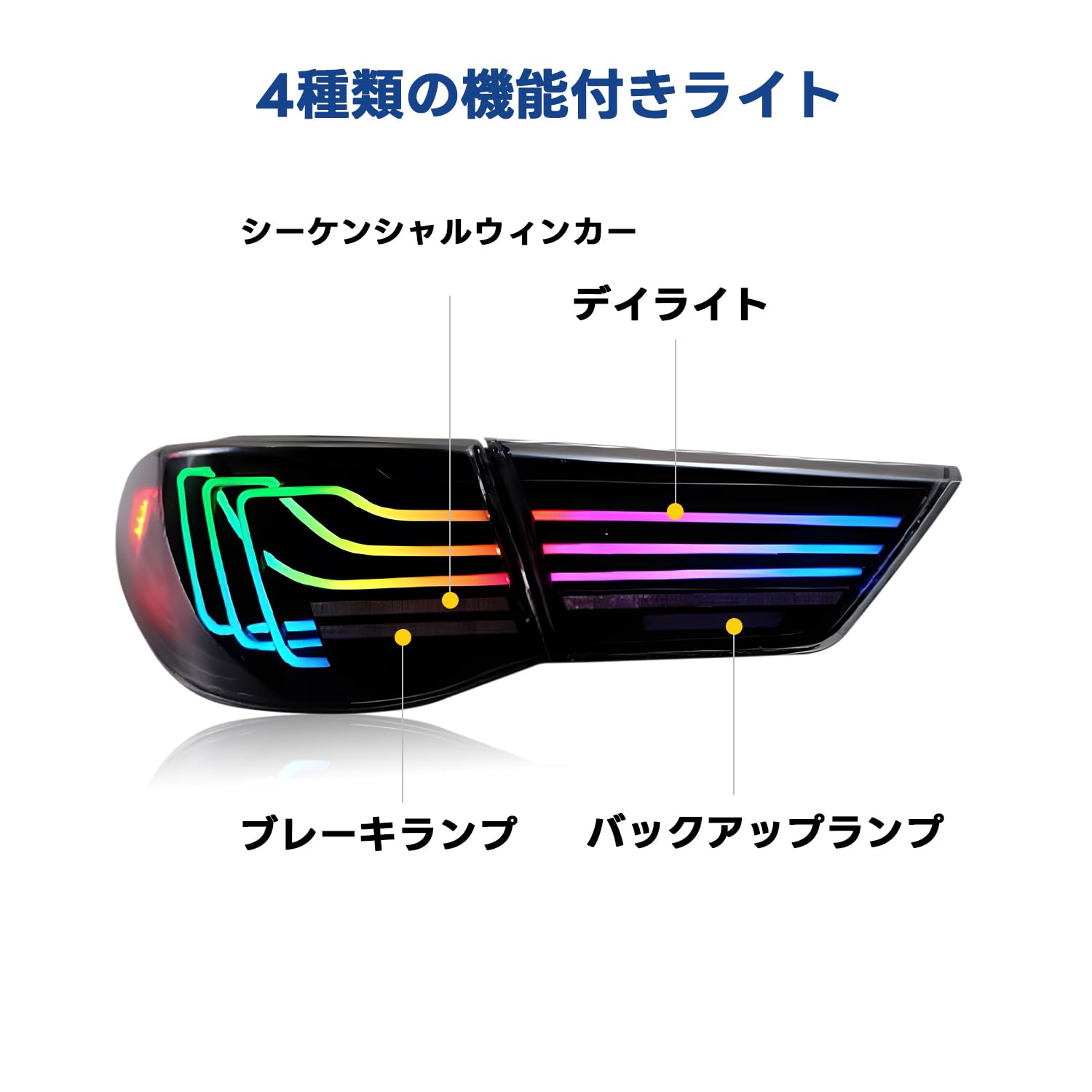 Amazon | HCMOTIONZ トヨタ マークX RGB LED テールランプ