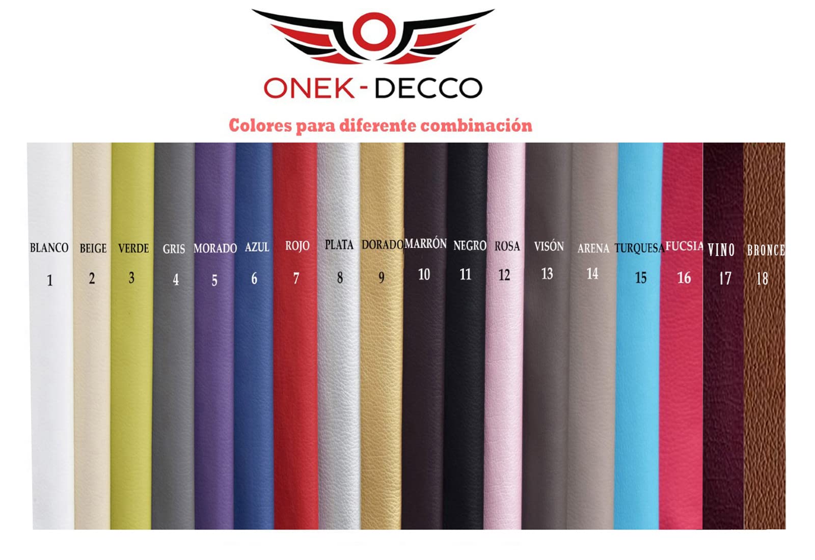 ONEK-DECCO Cabecero de Cama tapizado en Polipiel Mod. Málaga - Cabeceros Originales para Niños, Juvenil y Matrimonio de 70 cm. Alto – Cabezal de Colgar (150x70, Blanco-Negro)