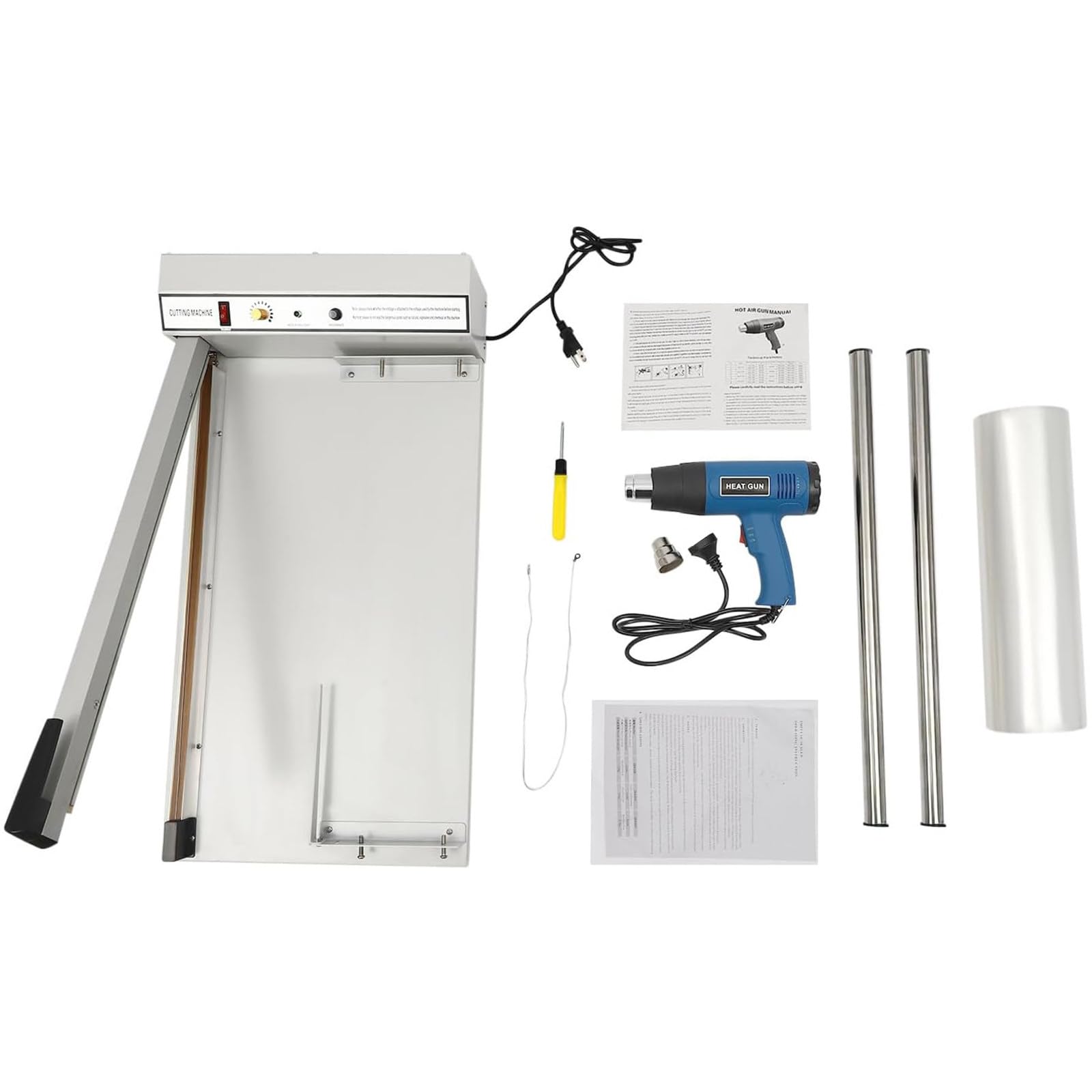 Verpackungs-Versiegelungsmaschine, Versiegelungsmaschine mit 1500-W-Heißluftpistole für die Verpackung von Lebensmitteln, Spielzeugen und Büchern (800 W)