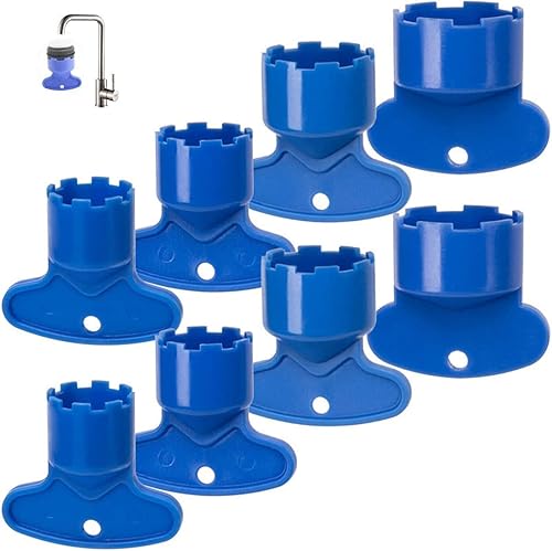 Aireador de grifo con herramienta de extracción, 8 unidades de repuesto de aireador de caché, llave de extracción de llave para grifo de fregadero