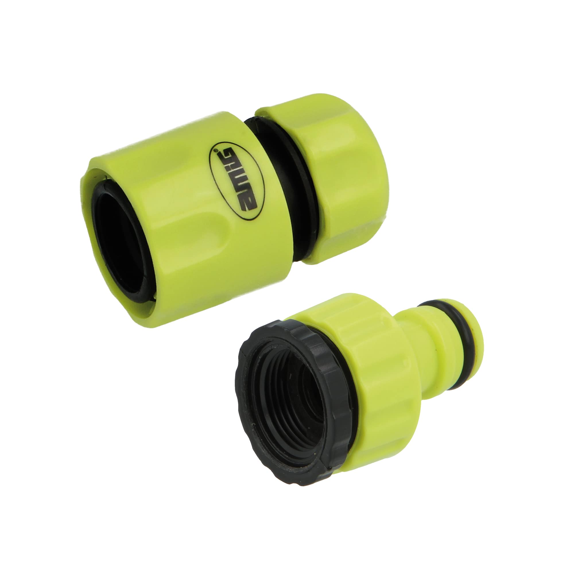 Amig - Kit De Connecteur De Tuyau | 2 Composants | Raccord Rapide 3/4" Et Adaptateur Réducteur Pour Robinet 3/4" | Accessoires Idéaux Pour Le Jardinage | Plastique ABS | Vert Pistache