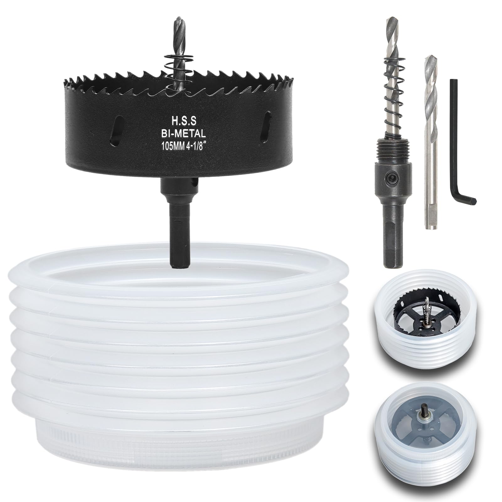 6.25" Hole Saw with Dust Bowl - Easy Drywall Cutting -24 6.25" Hole Saw with Dust Bowl - Easy Drywall Cutting -24
