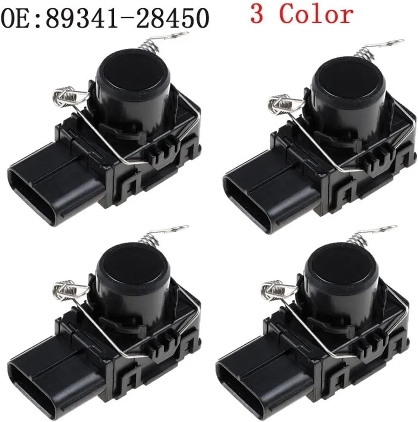 4Pcs 3 Color PDC Parking Aid Sensor Car OEM 89341-28450 8934128450(Color:Silver)
