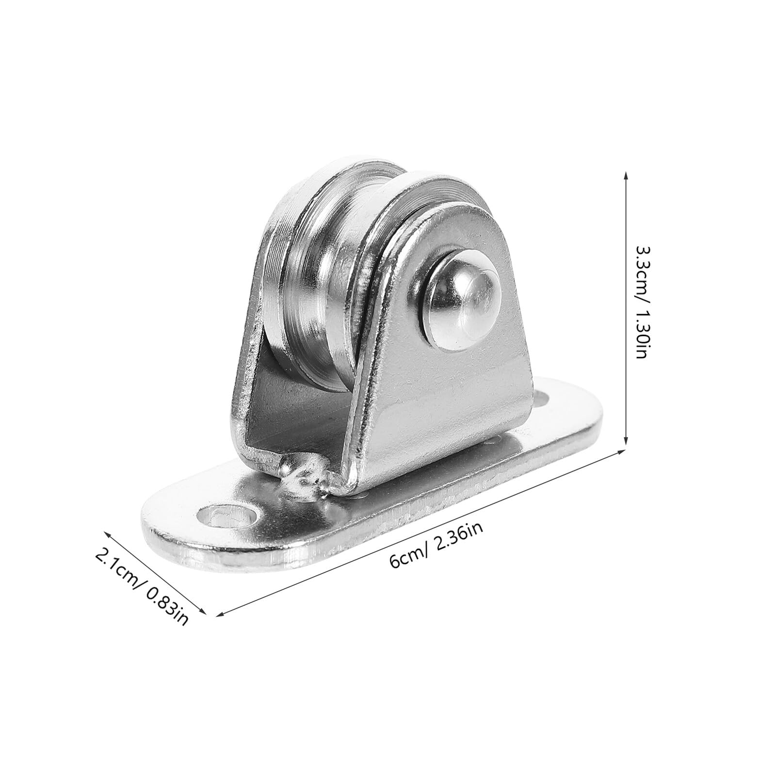 6 poleas de acero inoxidable Du con rodamientos de bolas, ruedas de polea de montaje plano para manejo de cuerdas, tendederos, gas, mudanza de bricolaje y más