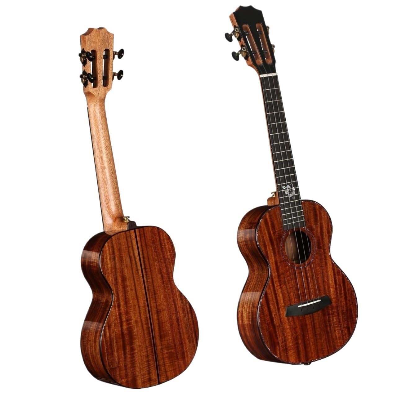 ukulele erwachsene Ukulele-Konzert-Tenor Ganz Massiv Glänzend Hawaii Für Professionelle Spieler Mit Tonabnehmer Premium-Gigbag Gurt(Ukulele,26)