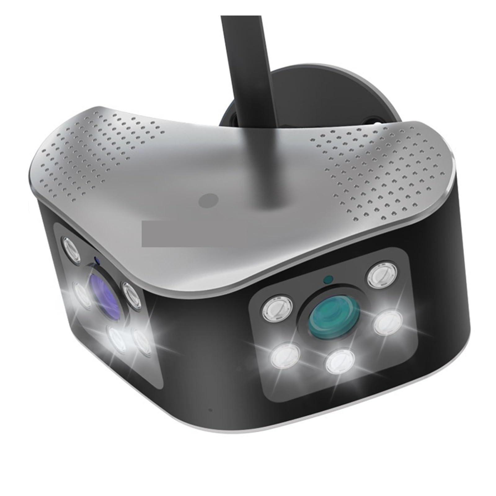 Telecamera di sicurezza esterna Telecamera IP Wi-Fi panoramica con doppio obiettivo da 8 MP 4K 180° angolo di visione ultra ampio sicurezza domestica rilevamento del movimento esterno(8MP NO Card)