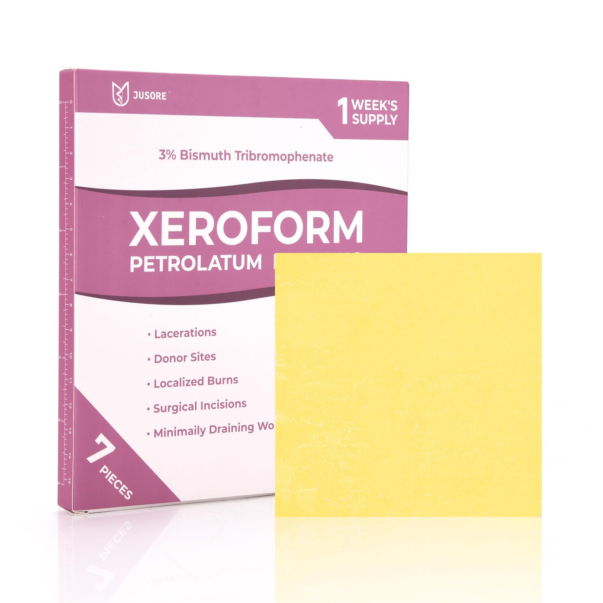 JUSORE Xeroform Petrolatum Dressing 4"x4" - FSA-HSA, Non Stick Gauze Pads — Amazon image 8