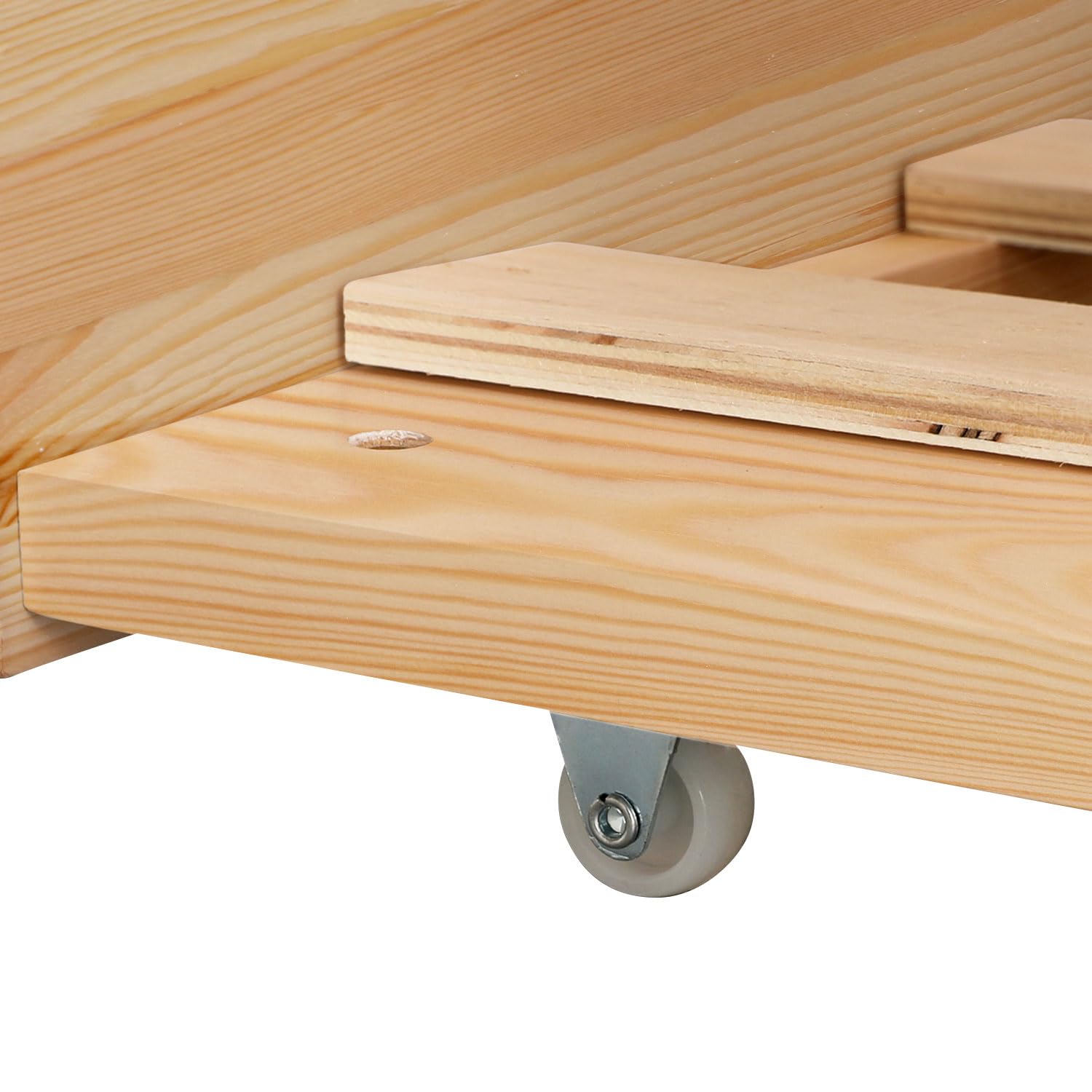 Happy Garden Cajón Blanco Marceau, Cama Adicional de Madera con somier y Ruedas, se Puede Guardar Debajo del somier