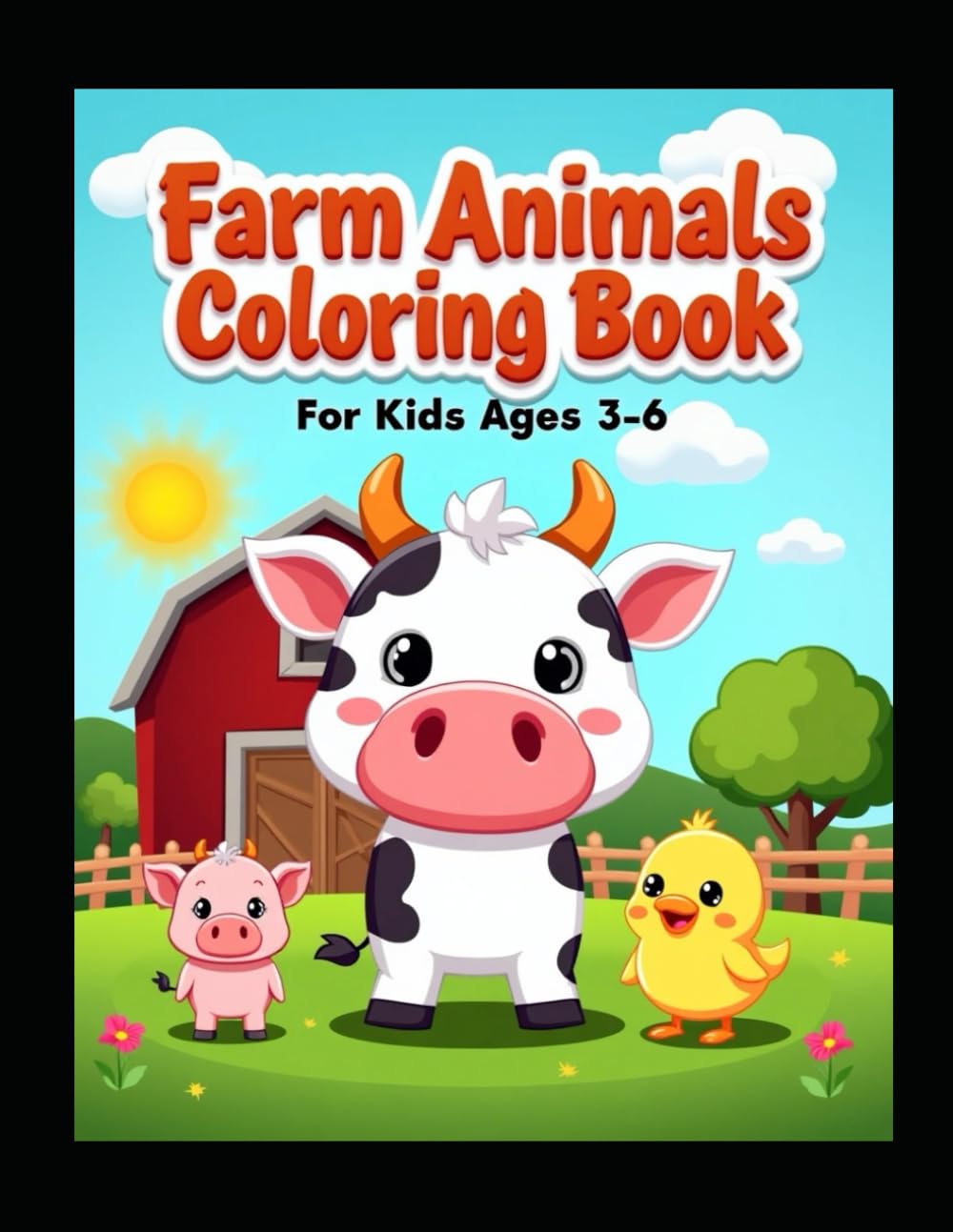 Farm Animals Coloring Book: Age 3-6