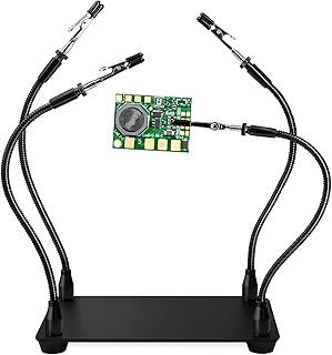 Helping Hands Soldering Station, Third Hand Soldering Tool 4 Flexible Arms Helping Hands for Electronic Repair Soldering Jewelry Crafts