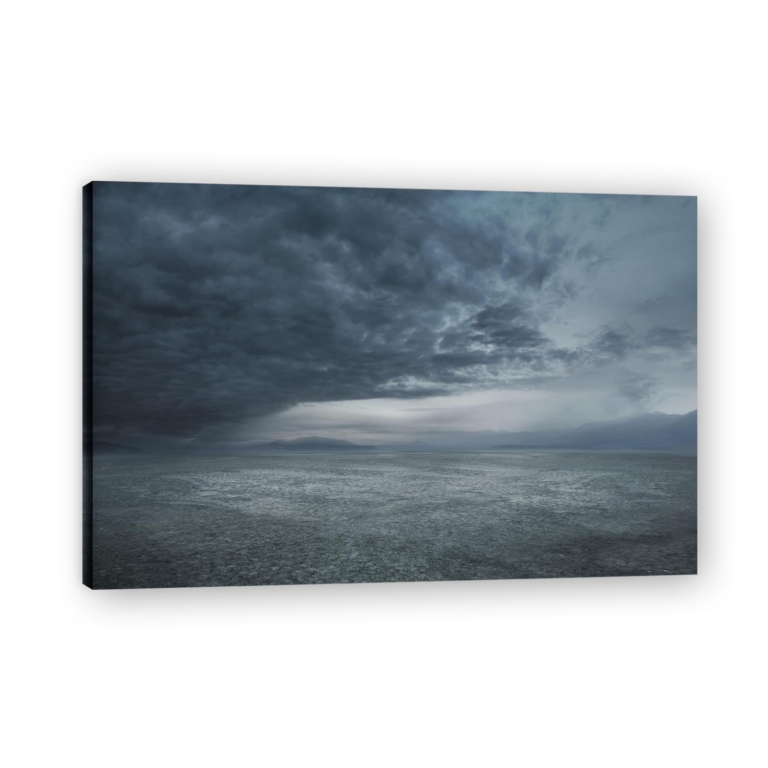 VHdfgTY The Storm Is ComingElegant Mountain Landscape Canvas Wall Art Nature Scenery Home Decor 30x45cm Framed
