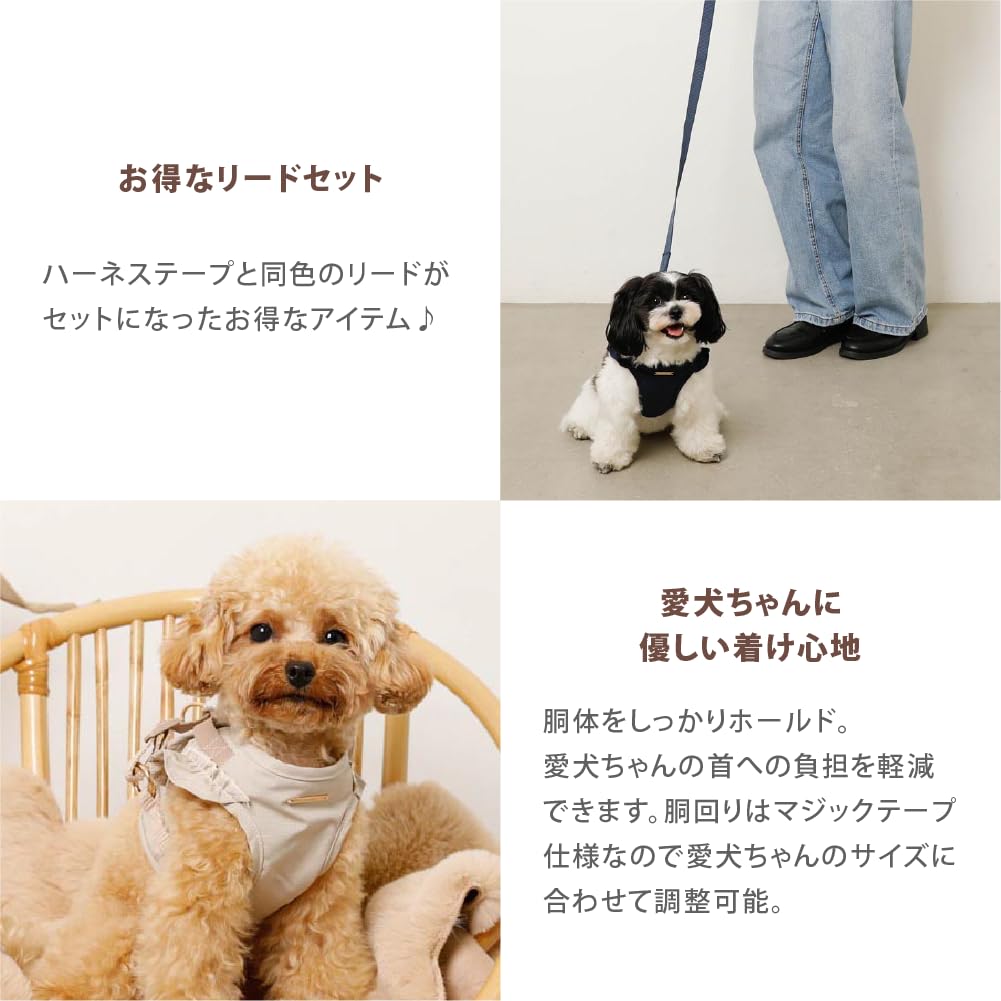 Amazon | monchéri モンシェリ [ショルダーフリルハーネス＋リードSET