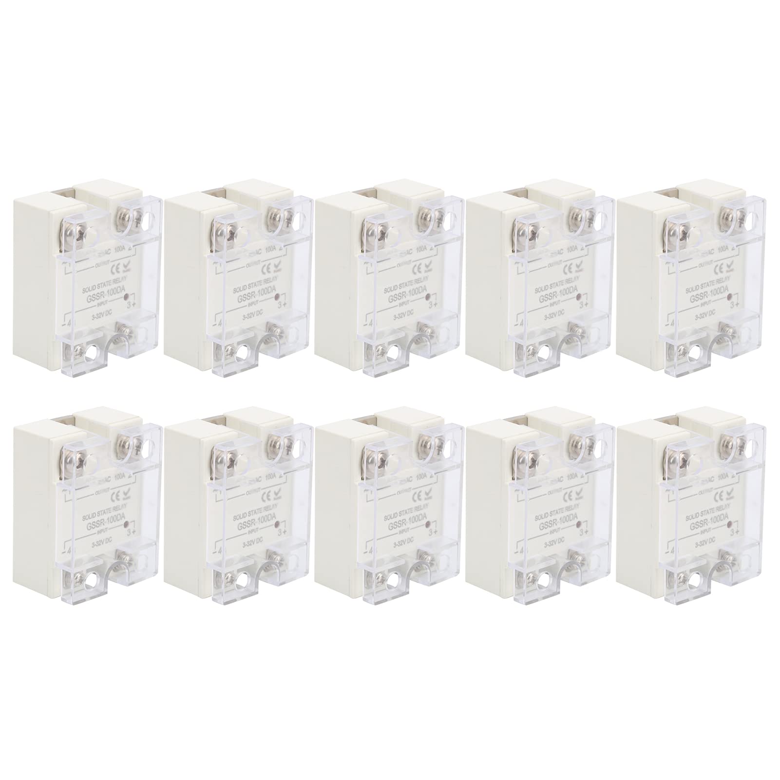 10 Piezas 100A DC Control AC SSR para Controlador de Temperatura
