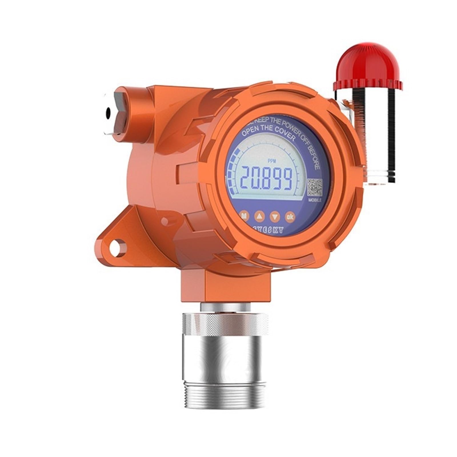 JVDDI MIC100 Fixed Gas Detector with Audible and Visual Alarm for Continuous Monitoring(0-10000ppm)
