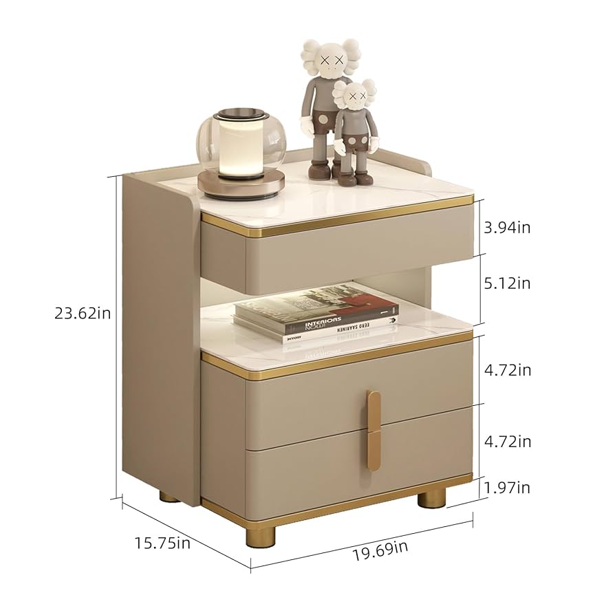 Amazon.com: JiJianLiangJu JLJ 3-Drawer Nightstand with 4
