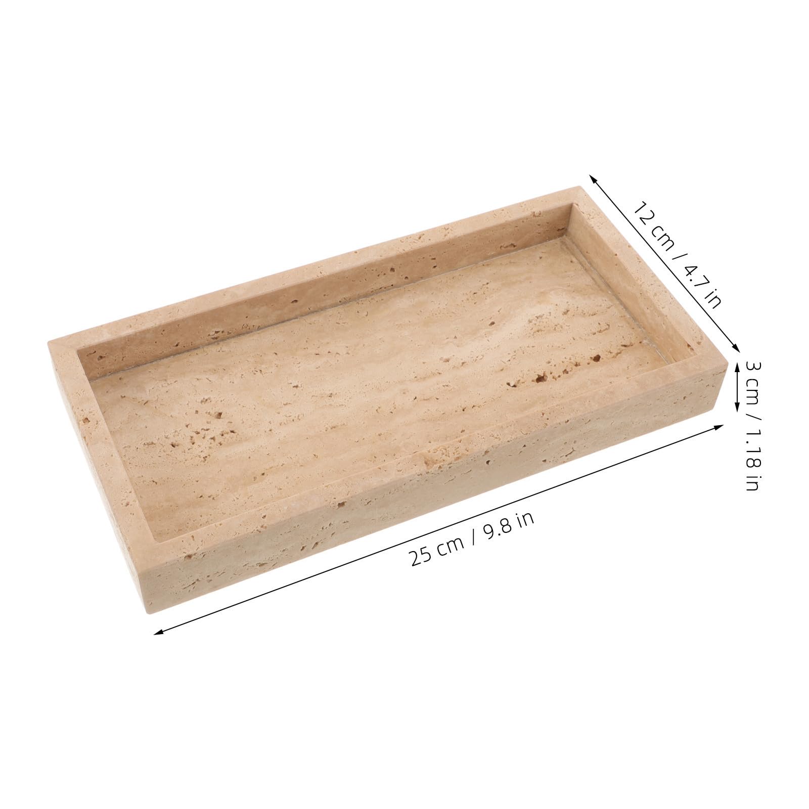 Alipis Bandeja Rectangular de Mármol Natural para Baño, 9, 8x4, 7 Pulgadas