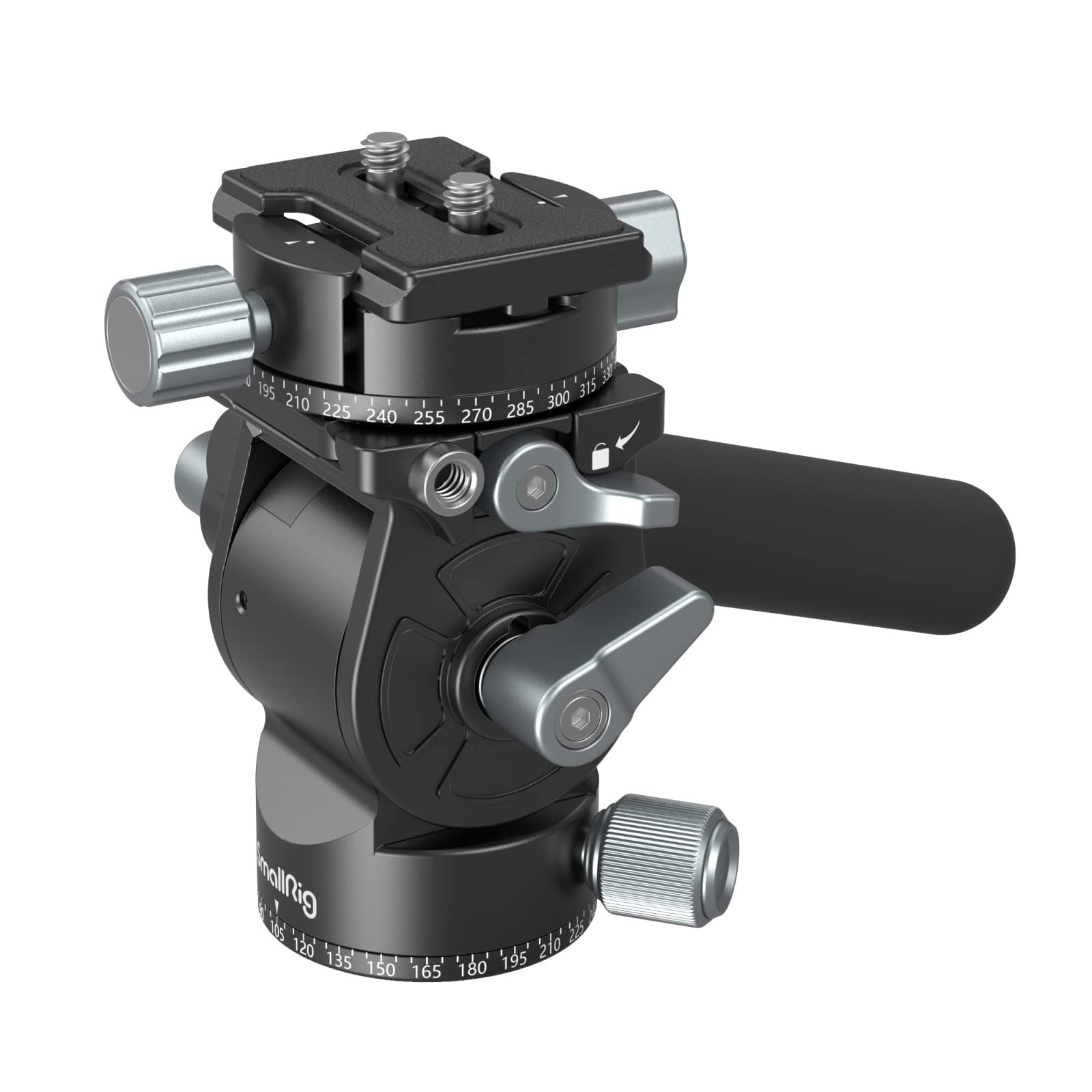 Amazon | SmallRig ビデオヘッド フルード ビデオ雲台 流体 ヘッド 2 
