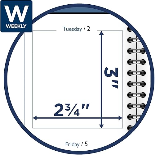 Miniatura 7 de AT-A-GLANCE Agenda semanal y mensual 2024, 6-12 x 8-34 pulgadas, mediano, notas rápidas, negro (7602520524)