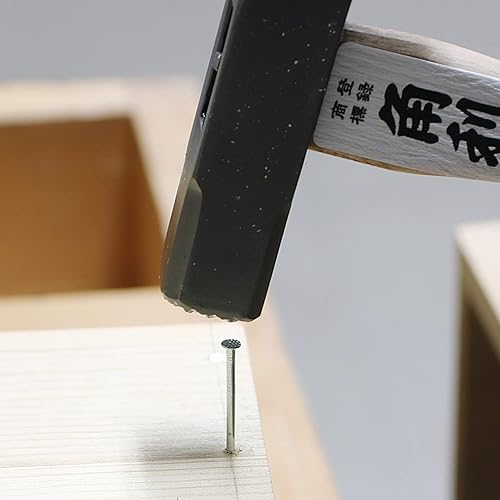 Miniatura 3 de KAKURI Martillo pequeño fresado de 8.5 onzas, martillo de garra japonés para carpintería y manualidades, acero al carbono japonés resistente, cabeza
