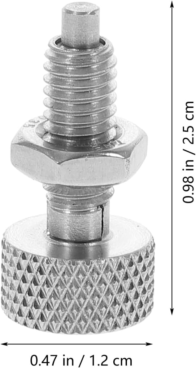 DOITOOL 2pcs Stainless Steel Spring Plunger Knurled Handle Locking Plunger for Toolboxes Molds and Industrial Equipment and Easy to Use Spring Lock Mechanism