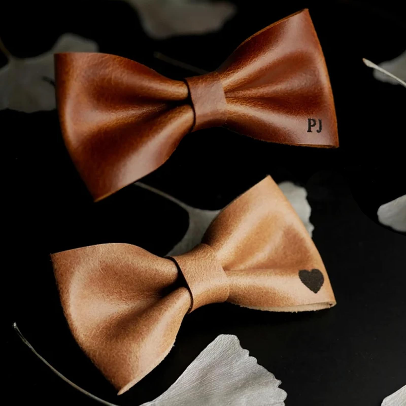 Men's Leather Bow Tie, Valentine's Day Personalised Bow Tie Gift, 14-21In Adjustable Bow Tie, Tuxedo Bow Tie, Suitable For Men's Wedding Party Important Occasion