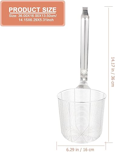 Miniatura 2 de Colador de pasta de acero inoxidable con asa, colador de fideos de malla fina, 2 unidades, utensilios de cocina