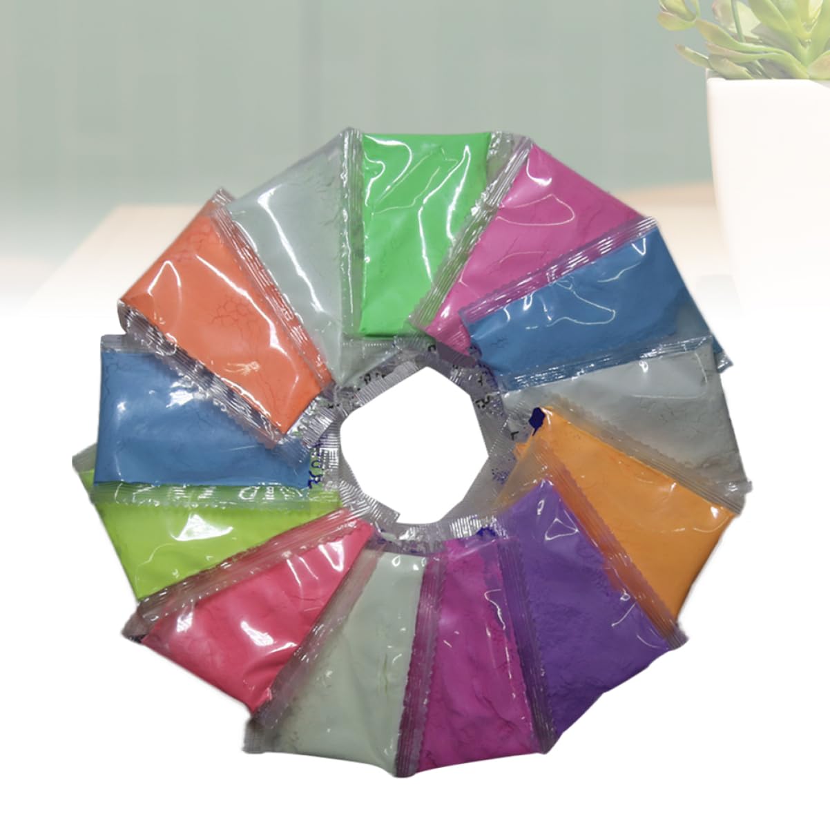 SHINEOFI Glitter Per Unghie 16 Pz bagliore nel buio pigmento di resina epossidica primer unghie sabbia luminosa manicure luminosa cristallino di fosforo Glitterata