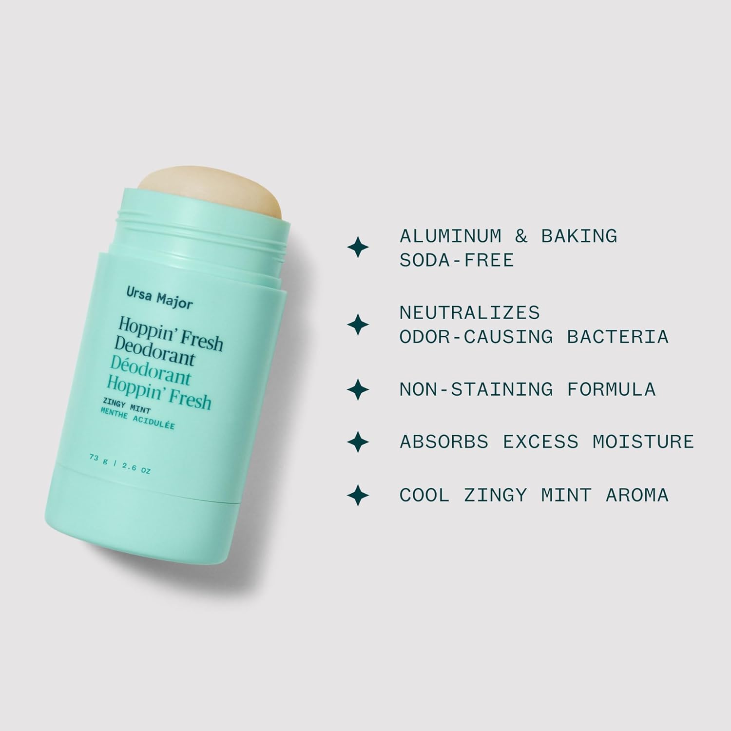 Ursa Major Hoppin' Fresh Deodorant | Natural, Aluminum-Free, Non-toxic, Cruelty-Free | Formulated for Men and Women | 2.6 ounce