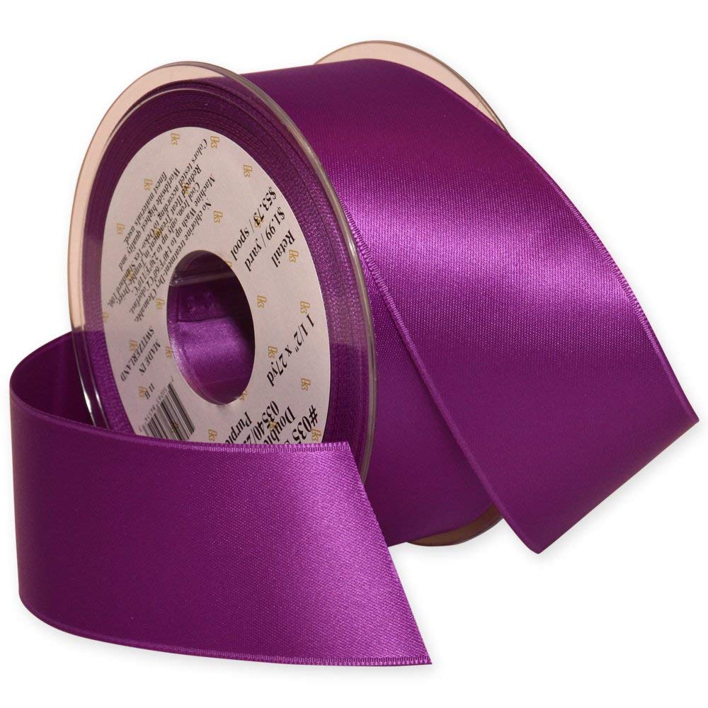 Ruban violet satin de qualité suisse pour sublimer vos décorations de mariage