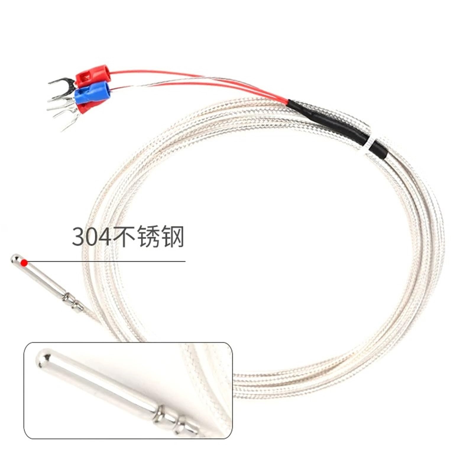10 Piezas PT100 Sensor de Temperatura Platino Resistencia térmica Acoplamiento de calefacción Impermeable a Prueba de Aceite de Tres Cables(10PCS -PT100 1M)